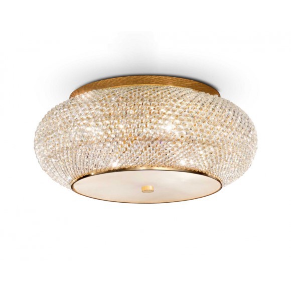 Ideal Lux 100791 stropné svietidlo Pasha Oro 10x40W | E14 - zlaté