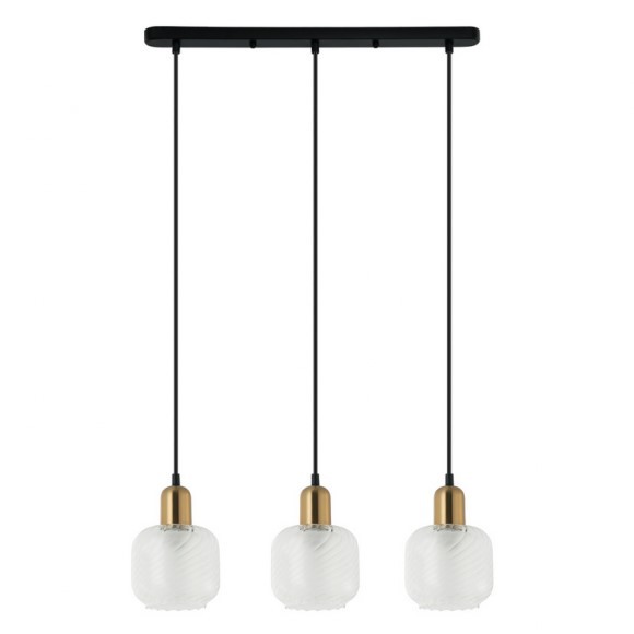 Italux PND-67594-3-BRO+CL závesné stropné svietidlo Lamezia E27