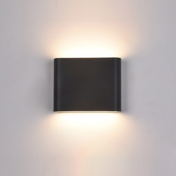 Italux PL-206B LED vonkajšia nástenná lampa Romano 6W | 360 lm | 3000K | IP54 - farba čierna