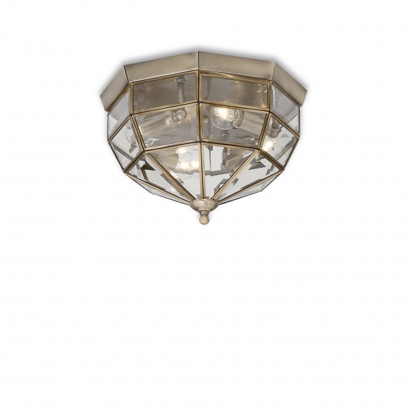 Ideal Lux 004426 prisadené stropné svietidlo Norma Parete 3x40W | E14 - mosadz