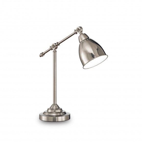 Ideal Lux 012209 stolná lampička Newton Nickel 1x60W | E27 - nikel