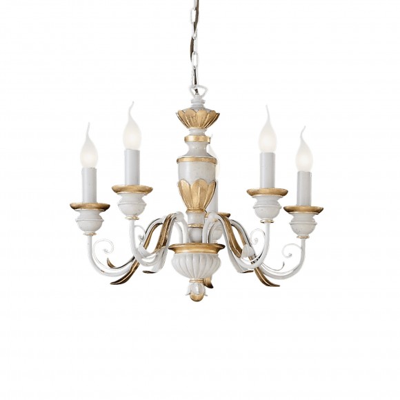 Ideal Lux 012865 závesné stropné svietidlo Firenze 5x40W | E14 - biela