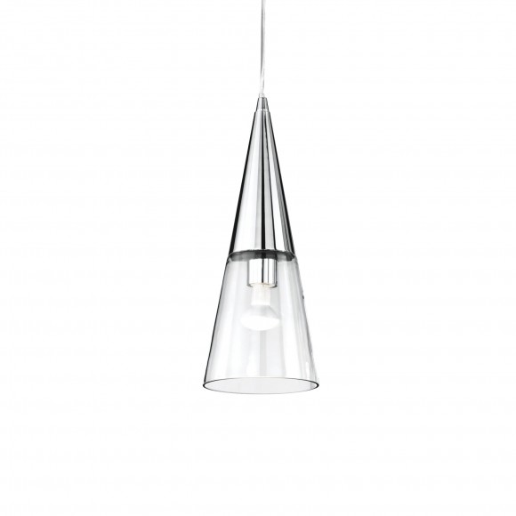 Ideal Lux 017440 závesné stropné svietidlo Cono 1x40W | E14 - chróm