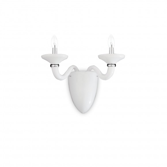 Ideal Lux 019376 nástenné svietidlo White Lady Bianco 2x40W | E14 - biele