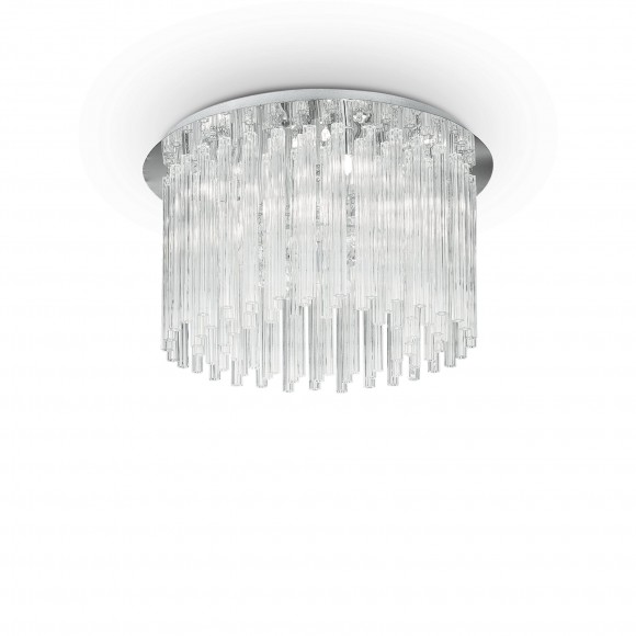 Ideal Lux 019451 prisadené stropné svietidlo Elegant 8x40W | G9 - krištáľ
