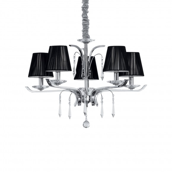 Ideal Lux 020600 závesné stropné svietidlo Accademy 5x40W | E14 - čierne