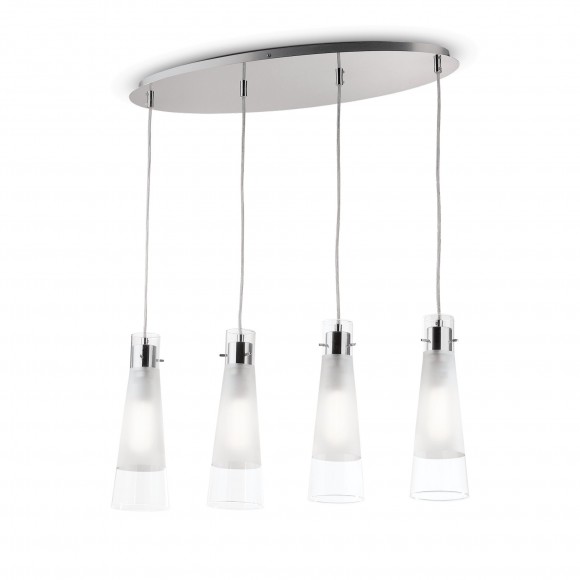 Ideal Lux 023038 závesné stropné svietidlo Kuky Clear 4x40W | E27 - číra