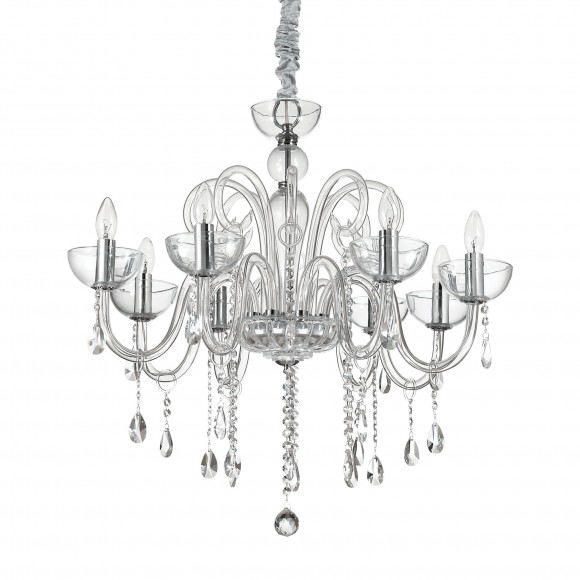 Ideal Lux 027630 závesné stropné svietidlo Canaletto transparente 8x40W | E14