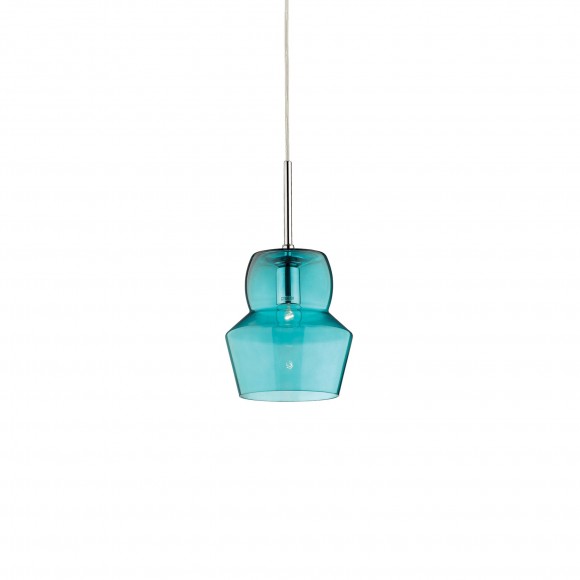 Ideal Lux 036120 závesné stropné svietidlo Zeno Small 1x40W | E14 - azúrovej