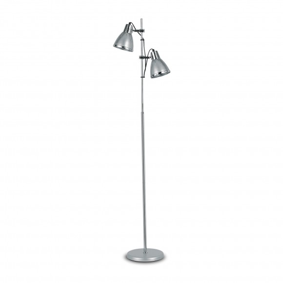 Ideal Lux 042794 stojaca lampa Elvis 2x60W | E27 - strieborná