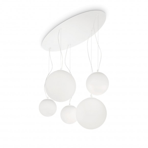 Ideal Lux 043562 závesné stropné svietidlo Mapa Bianco 5x60W | E27 - biele