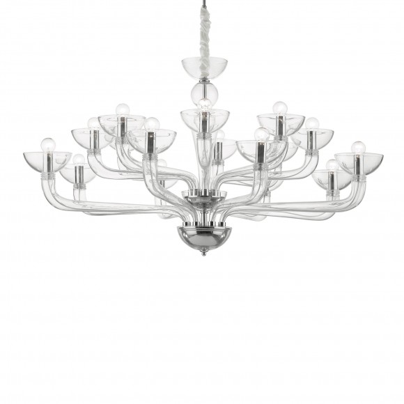 Ideal Lux 044248 závesné stropné svietidlo Casanova transparente 16x40W | E14 - číra
