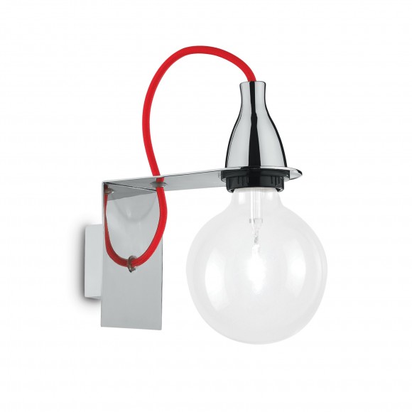 Ideal Lux 045207 nástenné svietidlo Minimal Cromo 1x70W | E27 - červená