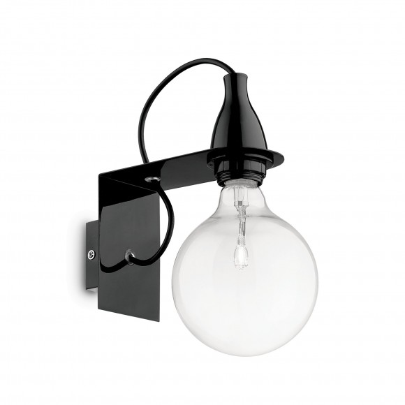 Ideal Lux 045214 nástenné svietidlo Minimal Nero 1x70W | E27 - čierne