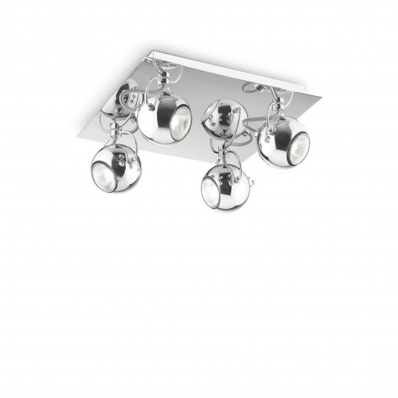 Ideal Lux 066820 prisadené stropné svietidlo Lunar 4x28W | GU10 - chróm