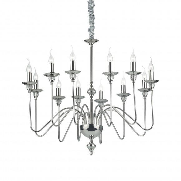 Ideal Lux 073132 stropné závesné svietidlo Artu 12x40W | E14 - nikel