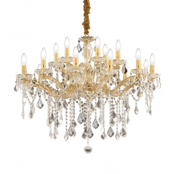 Ideal Lux 075181 závesné stropné svietidlo Florian Oro 18x40W | E14 - zlaté