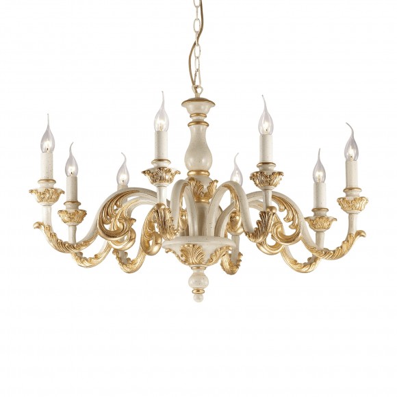 Ideal Lux 075341 závesné stropné svietidlo Giglio Oro 8x40W | E14 - zlatá