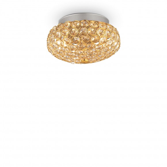 Ideal Lux 075402 prisadené stropné svietidlo King 3x40W | G9 - zlatá