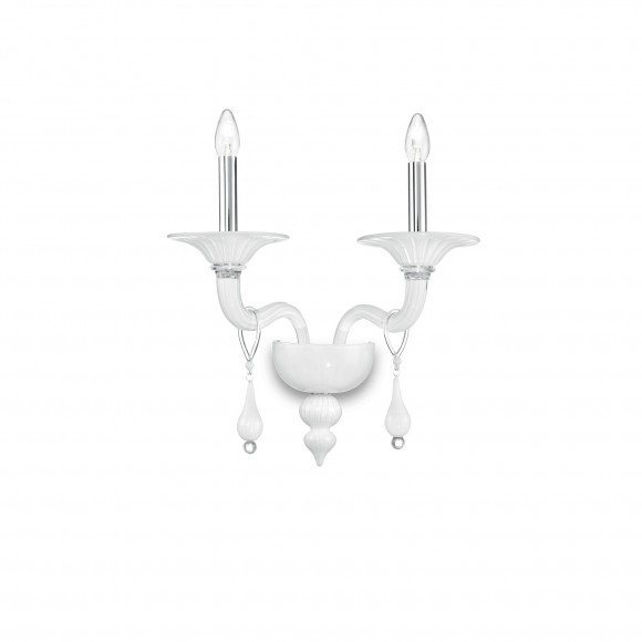 Ideal Lux 080888 nástenné svietidlo Miramare 240W | E14 - biele