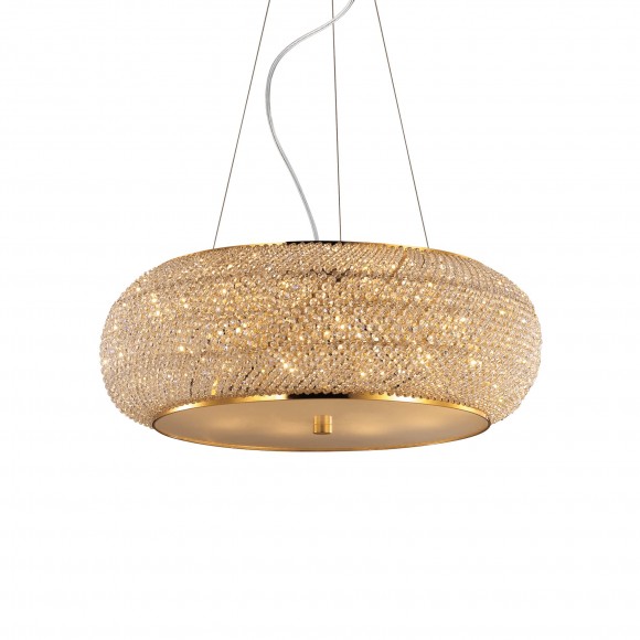 Ideal Lux 082257 závesné stropné svietidlo Pasha Oro 10x40W | E14 - zlaté