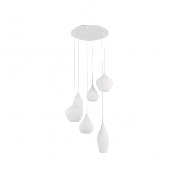 Ideal Lux 087818 závesné stropné svietidlo Soft Bianco 6x40W | E14 - biele