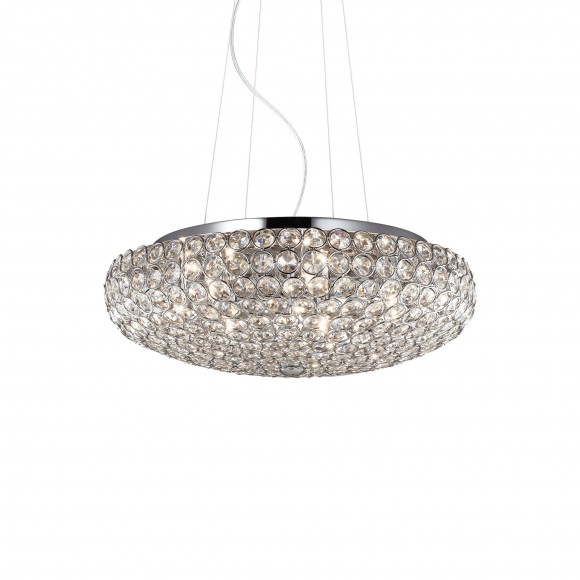Ideal Lux 087979 závesné stropné svietidlo King Cromo 7x40W | G9 - chróm