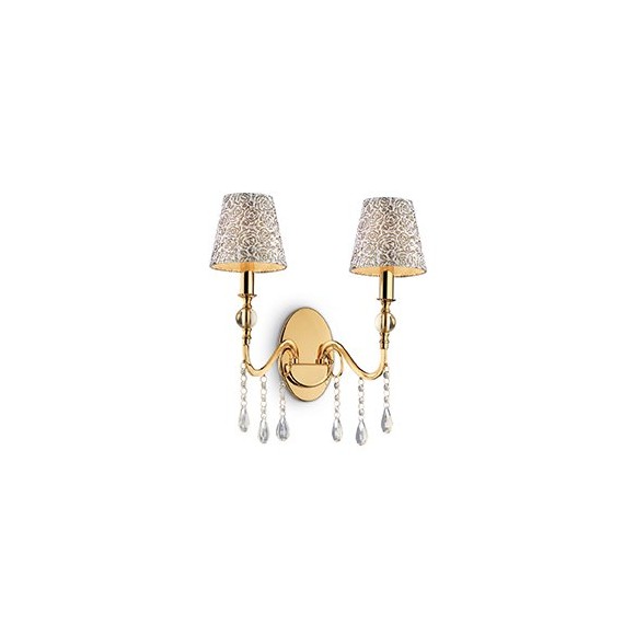 Ideal Lux 088136 nástenné svietidlo Pantheon Argento 2x40W | E14