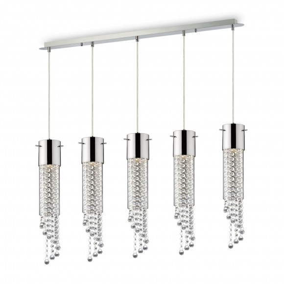  Ideal Lux 089638 závesné stropné svietidlo Gocce 5x28W | GU10 - krištáľ