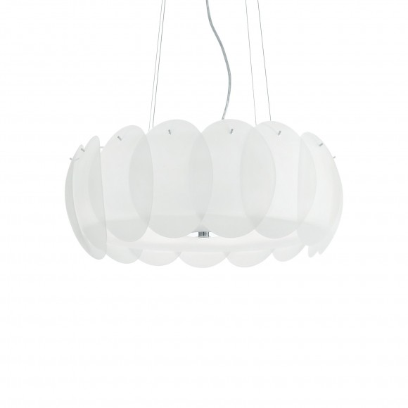 Ideal Lux 090481 závesné stropné svietidlo Ovalino Bianco 8x60W | E27 - biele