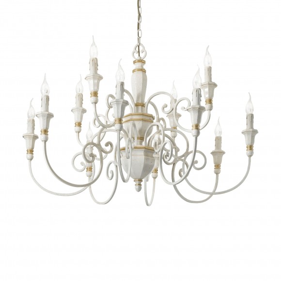 Ideal Lux 093789 závesné stropnej svietidlo Palio Bianco 12x40W | E14 - biele