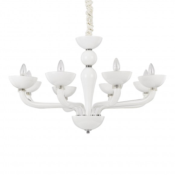 Ideal Lux 094045 závesné stropné svítidlo Casanova 8x40W | E14 - biele