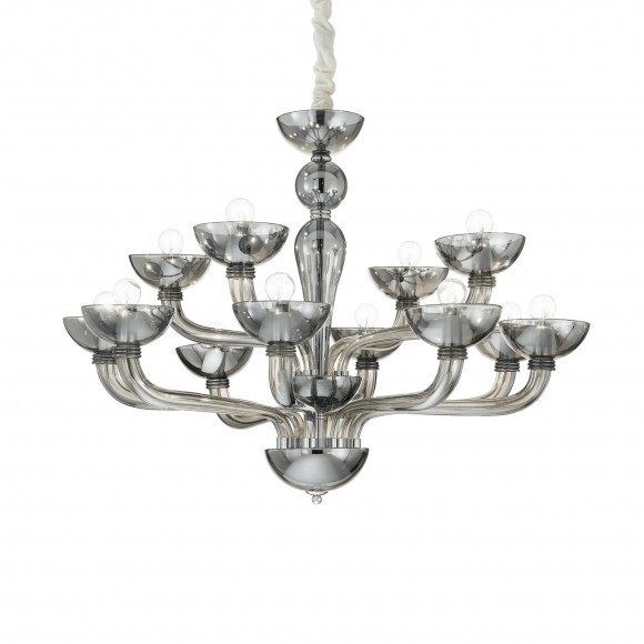 Ideal Lux 095622 závesné stropné svietidlo Casanova Fume 12x40W | E14