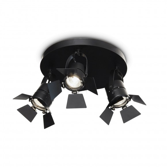 Ideal Lux 095691 prisadené bodové stropné svietidlo Ciak 3X50W | GU10 - čierne