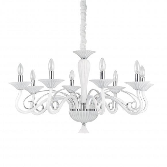 Ideal Lux 111490 závesné stropné svietidlo Maximilian 8x40W | E14 - biele