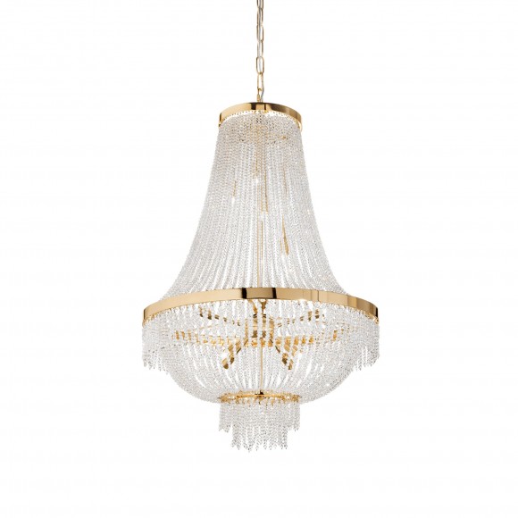 Ideal Lux 113197 závesné stropné svietidlo Augustus 12x40Wx124G9 - krištáľ