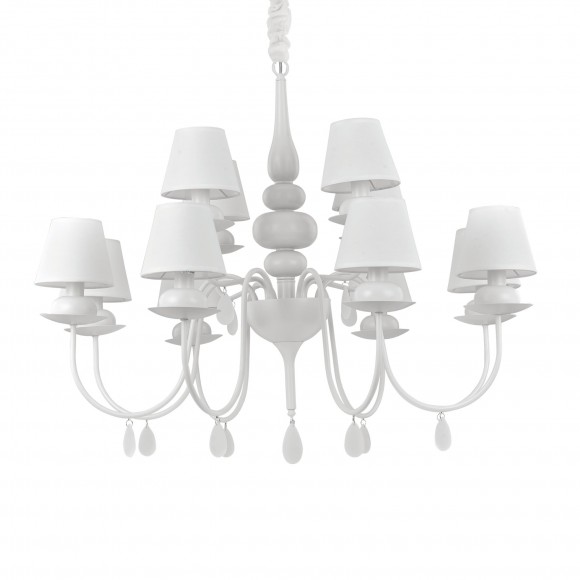 Ideal Lux 114224 závesné stropné svítidlo Blanche 12x40W | E14 - biele
