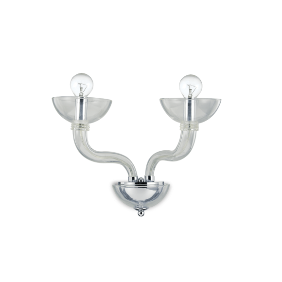 Ideal Lux 116600 nástenné svietidlo Casanova transparente 2x40W | E14