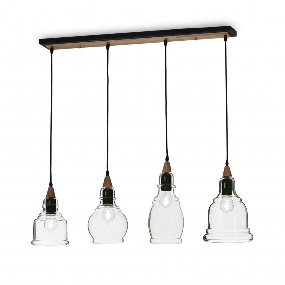 Ideal Lux 122557 závesné stropné svietidlo Gretel 4x60W | E27 - čierna