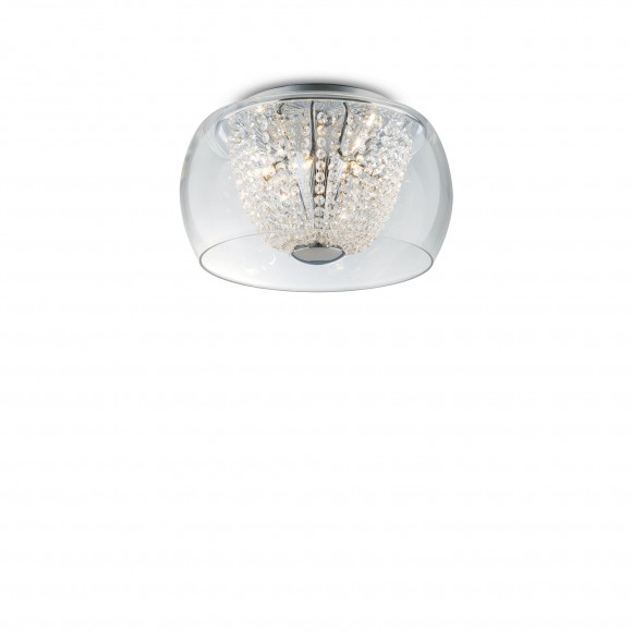 Ideal Lux 133898 prisadené stropné svietidlo Audi 6x40W | G9 - chróm