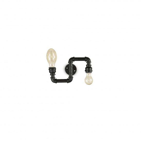 Ideal Lux 136691 nástenné svietidlo Plumber 2x42W | E27 - čierne