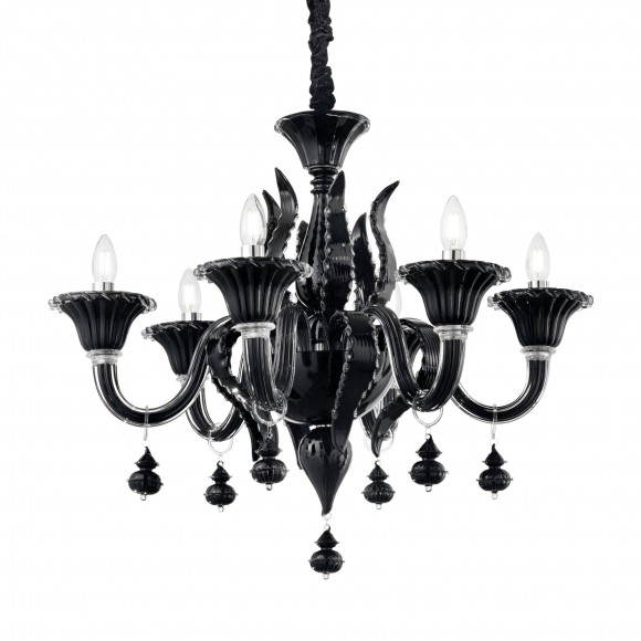 Ideal Lux 141084 závesné svietidlo Radetzky 6x40W | E14 - čierne