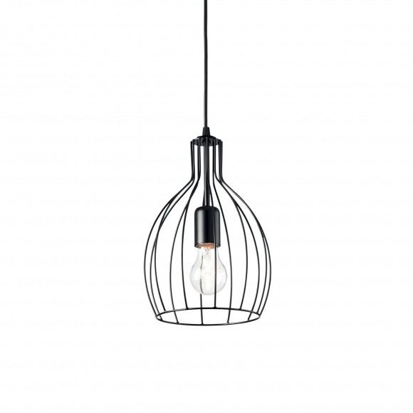 Ideal Lux 148151 závesné svietidlo Ampolla 1x60W | E27 - čierne, drôtené