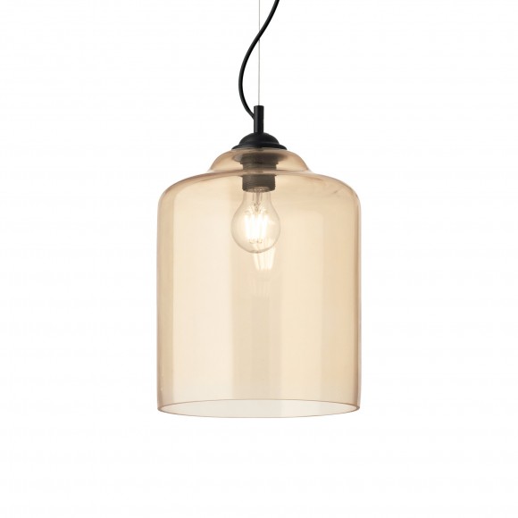 Ideal Lux 163789 závesné stropné svietidlo Bistro Square Ambra 1x60W | E27 - jantárová