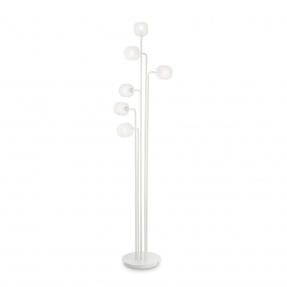 Ideal Lux 174426 stojaca lampa Mallow Bianco 6x28W | G9 - biela