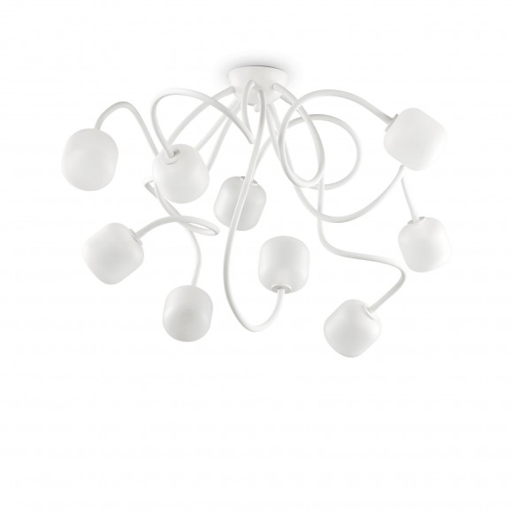 Ideal Lux 174990 prisadené stropné svietidlo Octopus Bianco 9x28W | G9 - biele