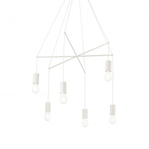 Ideal Lux 186795 závesné stropné svietidlo Pop Bianco 6x60W | E27 - biele