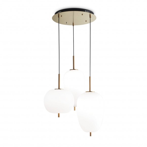 Ideal Lux 224541 LED závesný stropný luster Umile 50W | 3000K - biela, zlatá