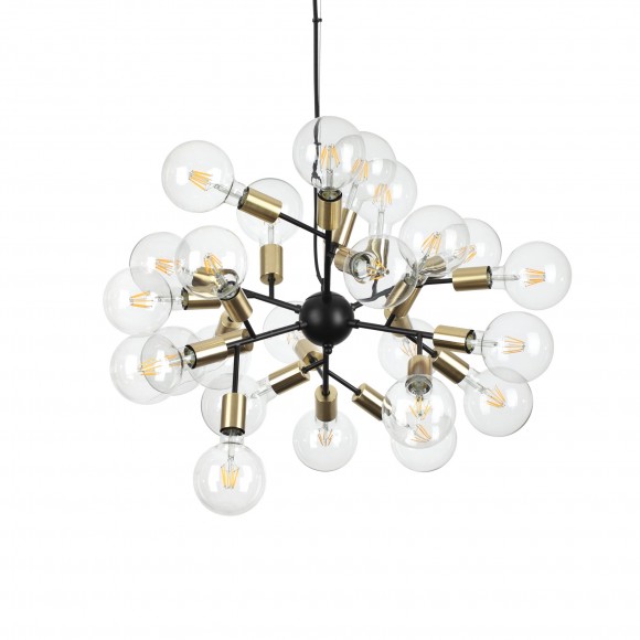 Ideal Lux 238241 závesný stropný luster Spark 24x60W | E27 - čierna, zlata