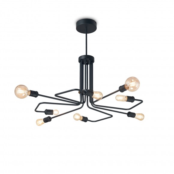 Ideal Lux 242347 závesný stropný luster Triumph 8x60W | E27 - čierny
